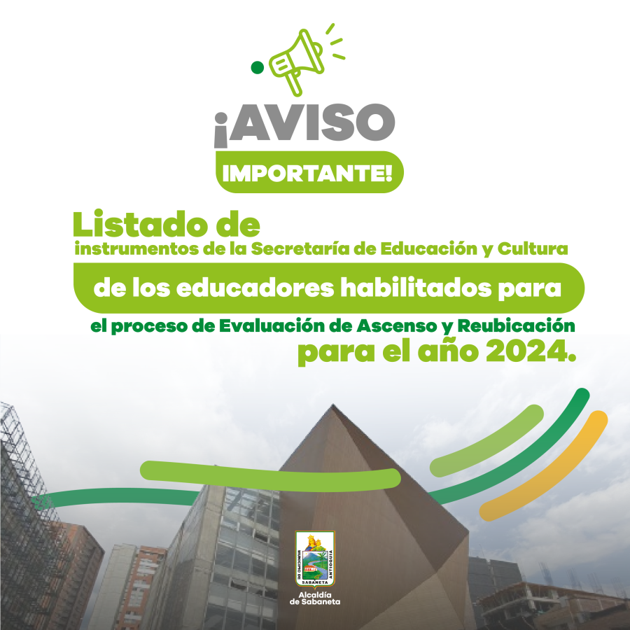 Listado de instrumentos de la ETC de los educadores habilitados para el Proceso de Evaluacin de Ascenso y Reubicacin para el ao 2024