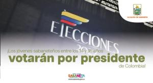 ¡Los jóvenes sabaneteños entre los 14 y 18 años votarán por presidente de Colombia!
