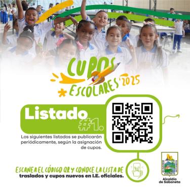 Listado cupos escolares 2025